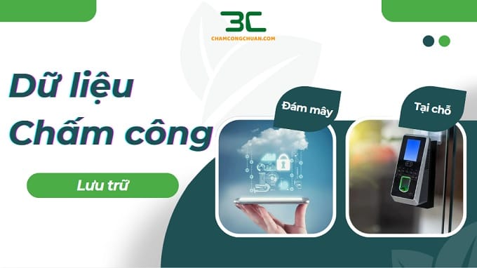 dữ liệu chấm công lưu trữ đám mây hay tại chỗ