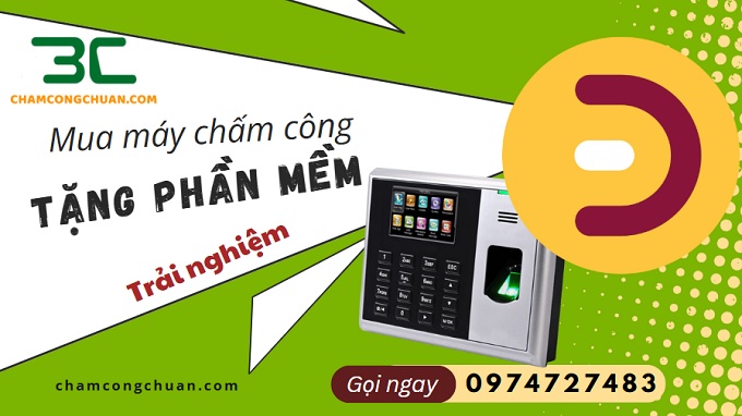 mua máy chấm công tặng phần mềm chấm công